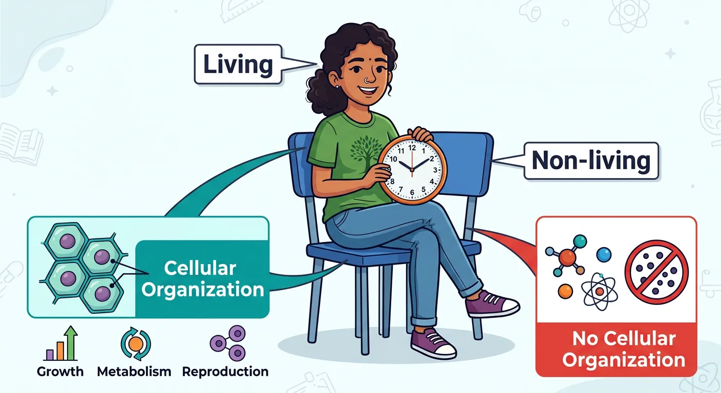 Microscopic view of cellular organization showing organelles within a cell.