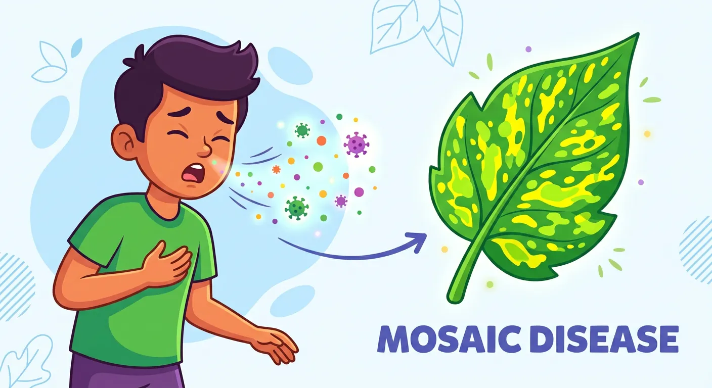 Comparison of plant viral symptoms and human viral diseases