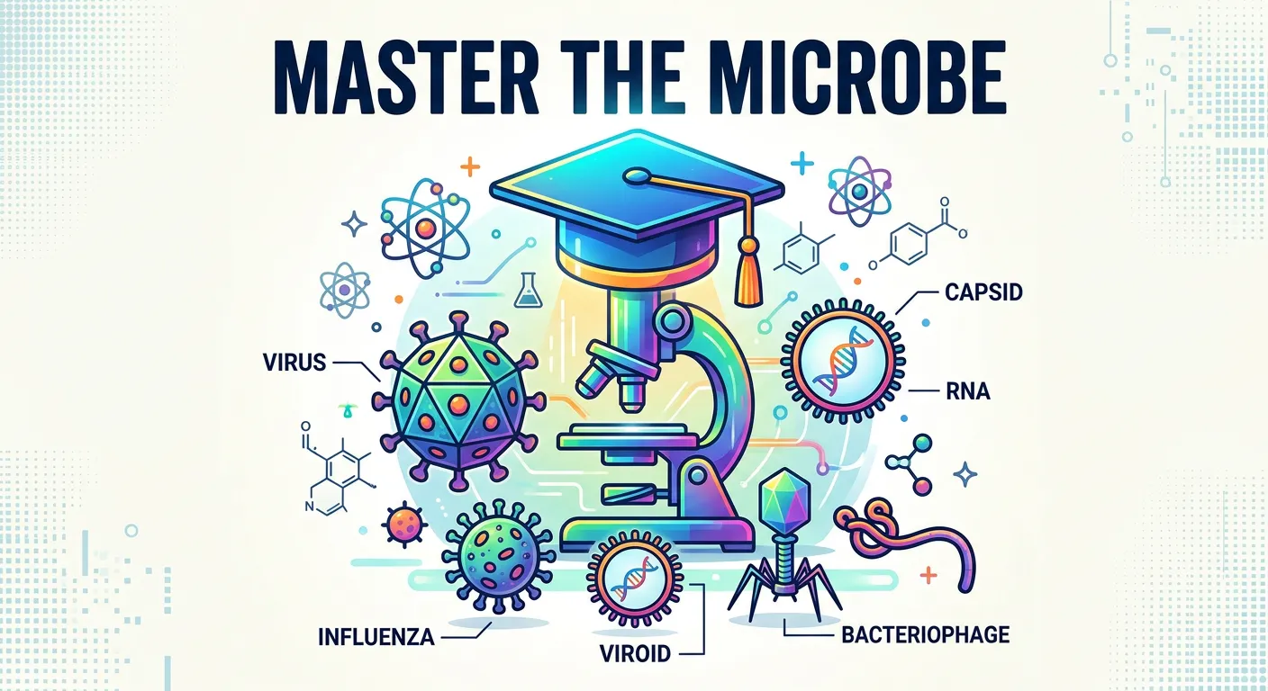 Summary infographic of non-cellular life forms