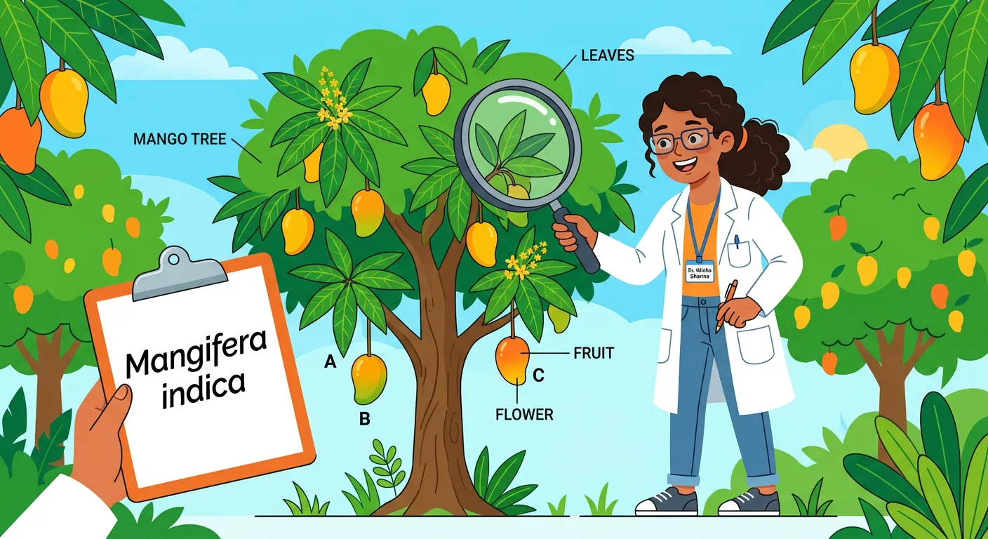 Portrait of Carolus Linnaeus and the structure of a scientific name.