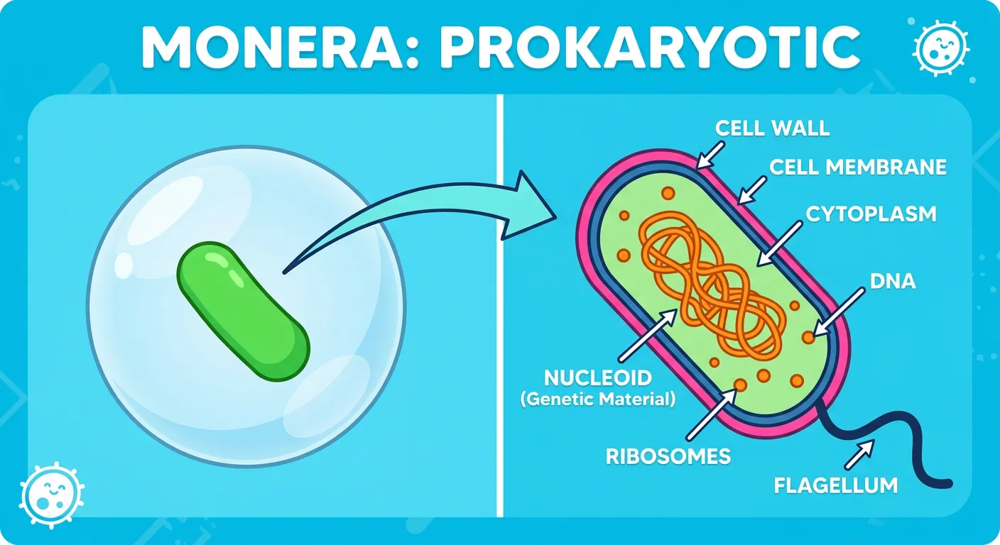 Microscopic view of various bacteria shapes including cocci, bacilli, and spirilla.