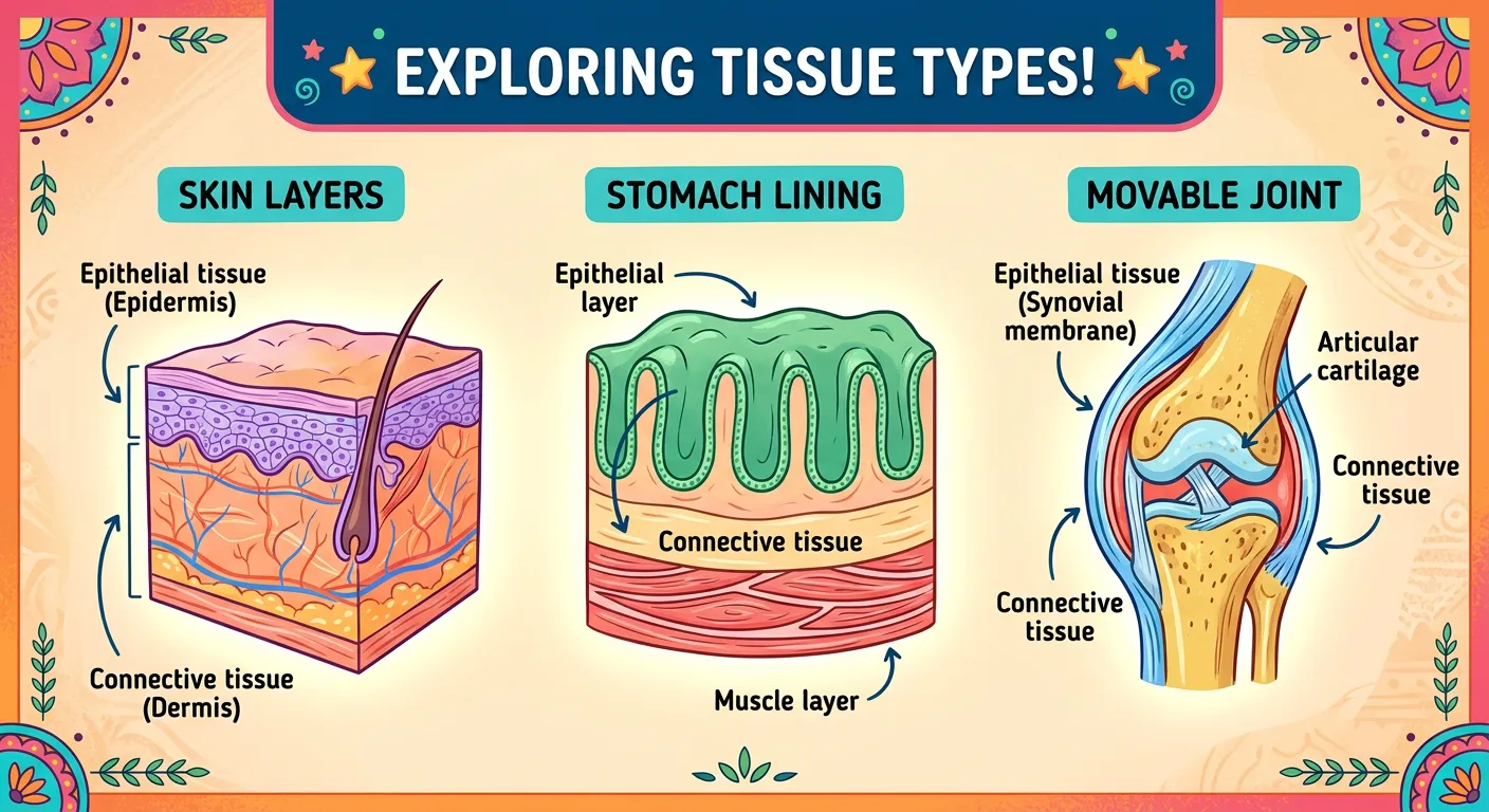 Cross-section of an organ showing layers of different tissue types.