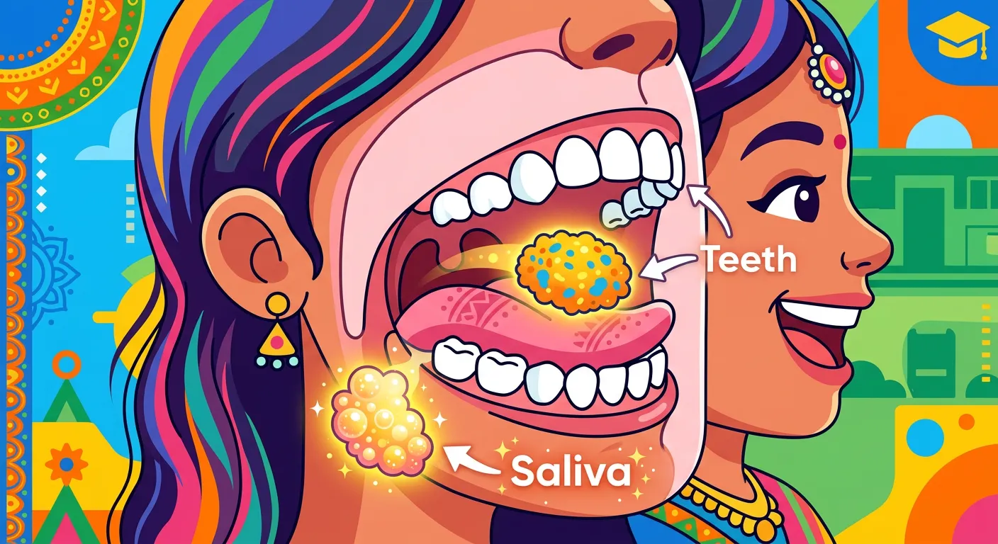 Diagram of Buccal Cavity and Salivary Glands