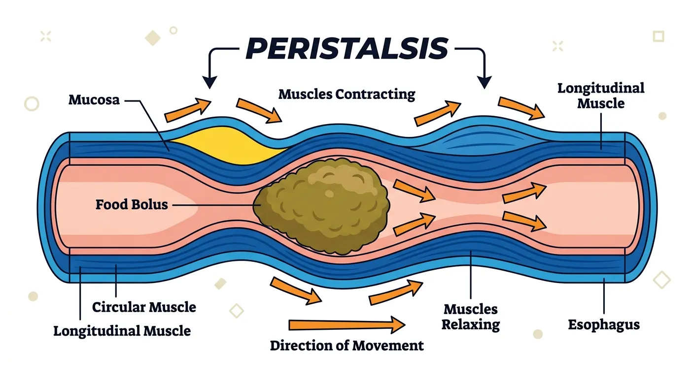 Peristalsis in the esophagus