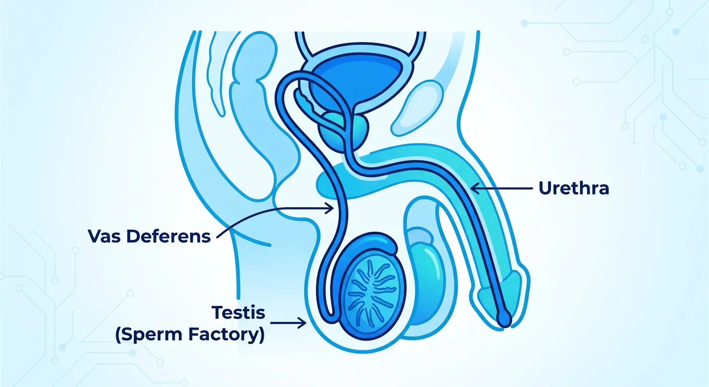 Detailed anatomy of the male reproductive system and testes