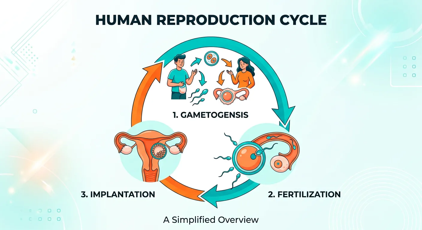 Summary flowchart of human reproductive events