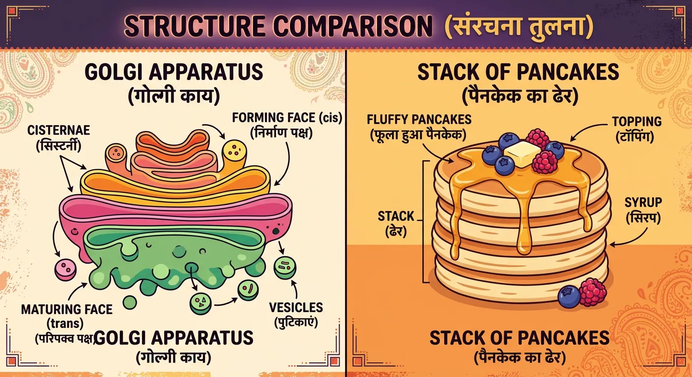 Microscopic view of Dictyosomes in a plant cell.