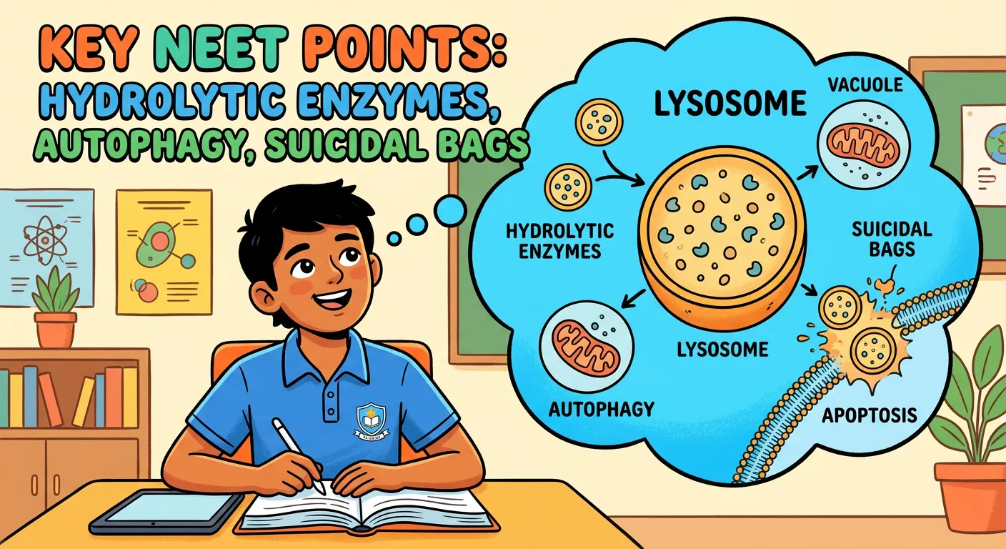 Comparison table summary for lysosomes