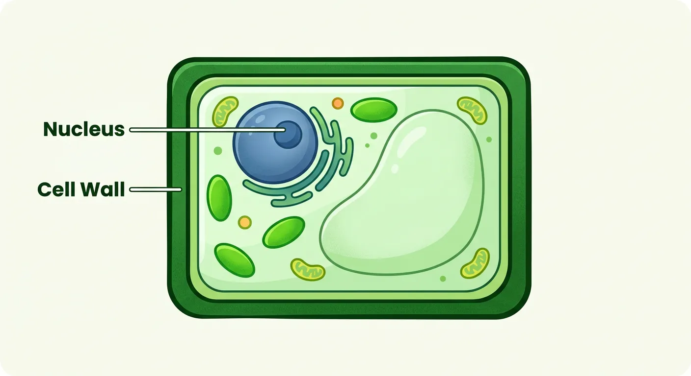 Microscopic view of plant cell walls and cellulose fibers