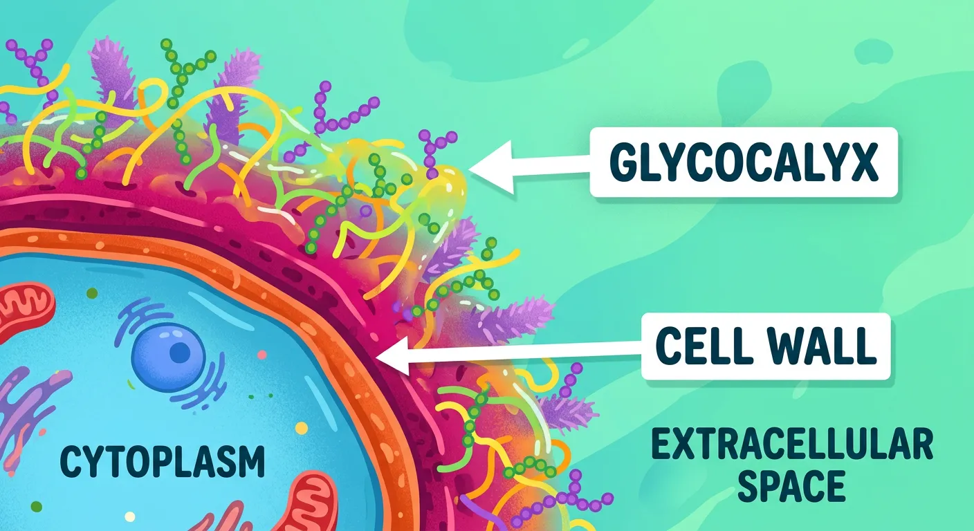 Microscopic view comparing slime layers and bacterial capsules.
