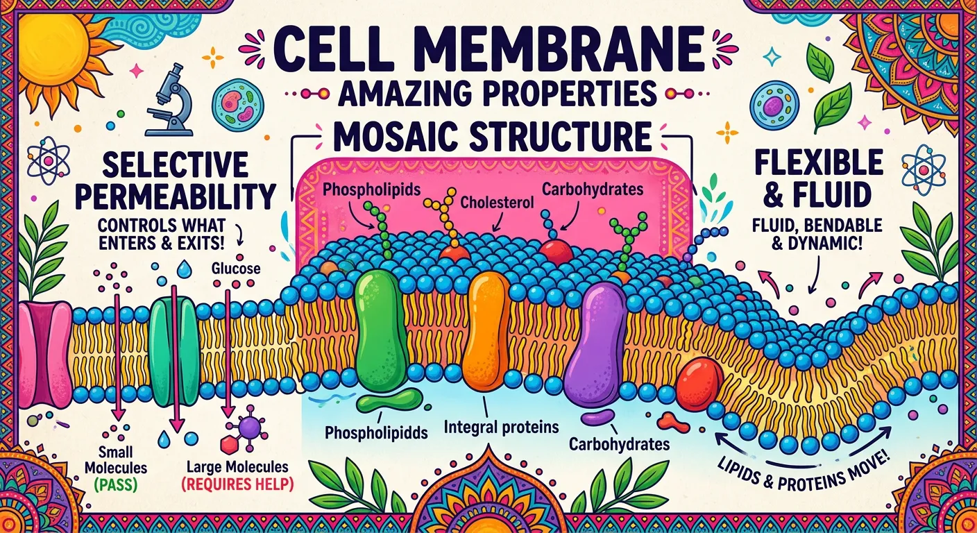 Summary graphic of membrane functions and transport types