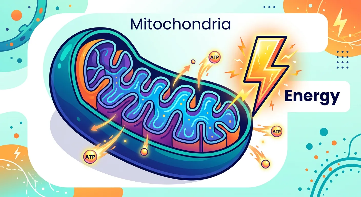 Cross-section of a mitochondrion showing cristae and matrix