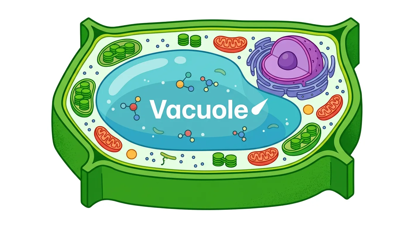 Comparison of a large plant vacuole vs animal cell vacuoles
