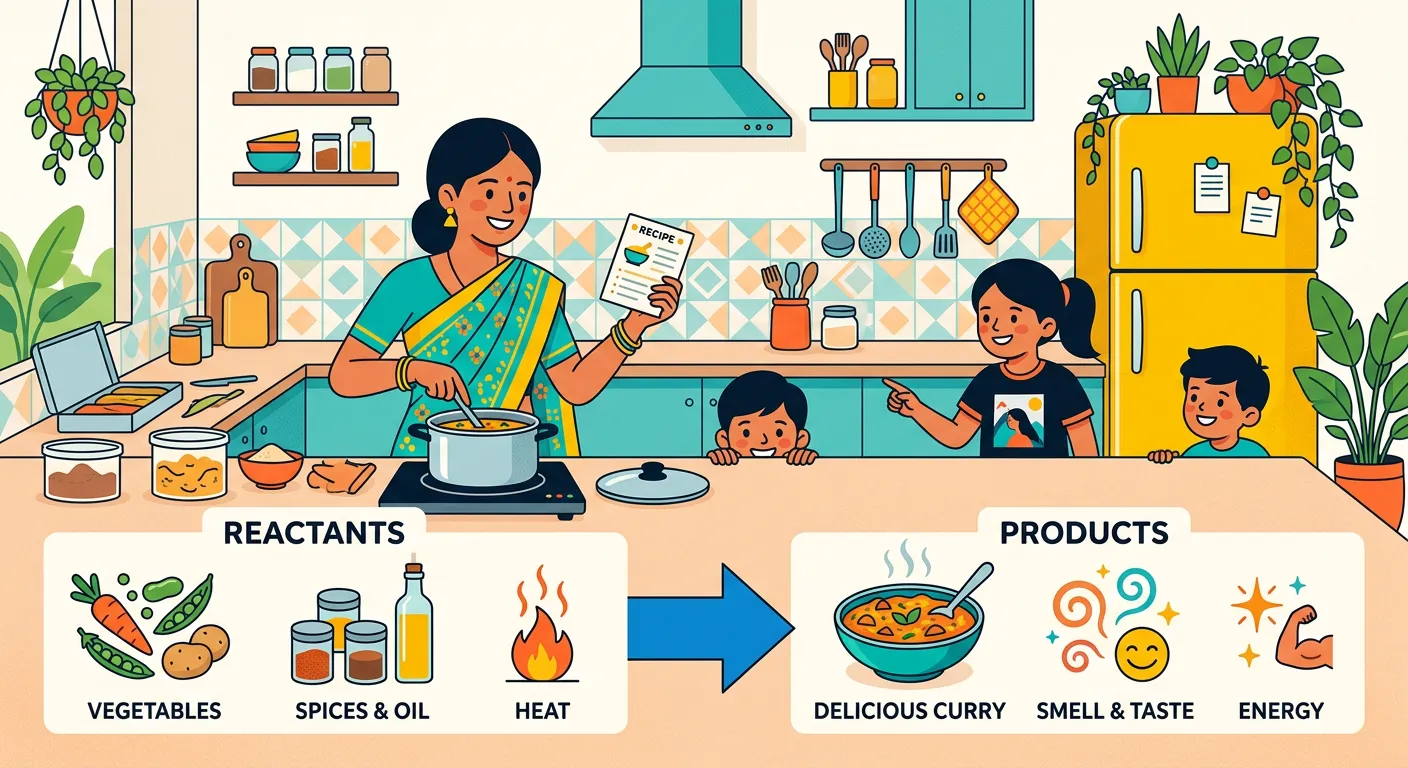 Standard conventions and state symbols in chemical equations.