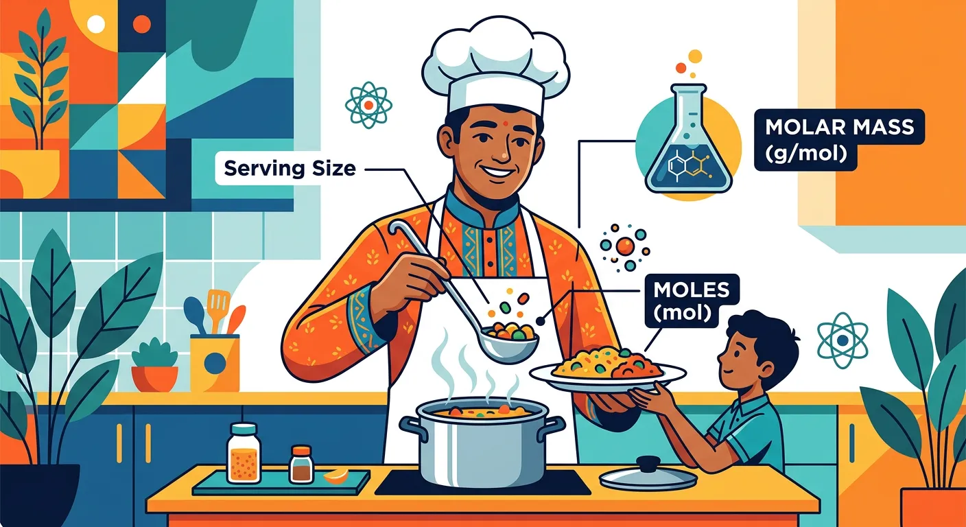 Conceptual map of stoichiometric calculations and mole ratios.