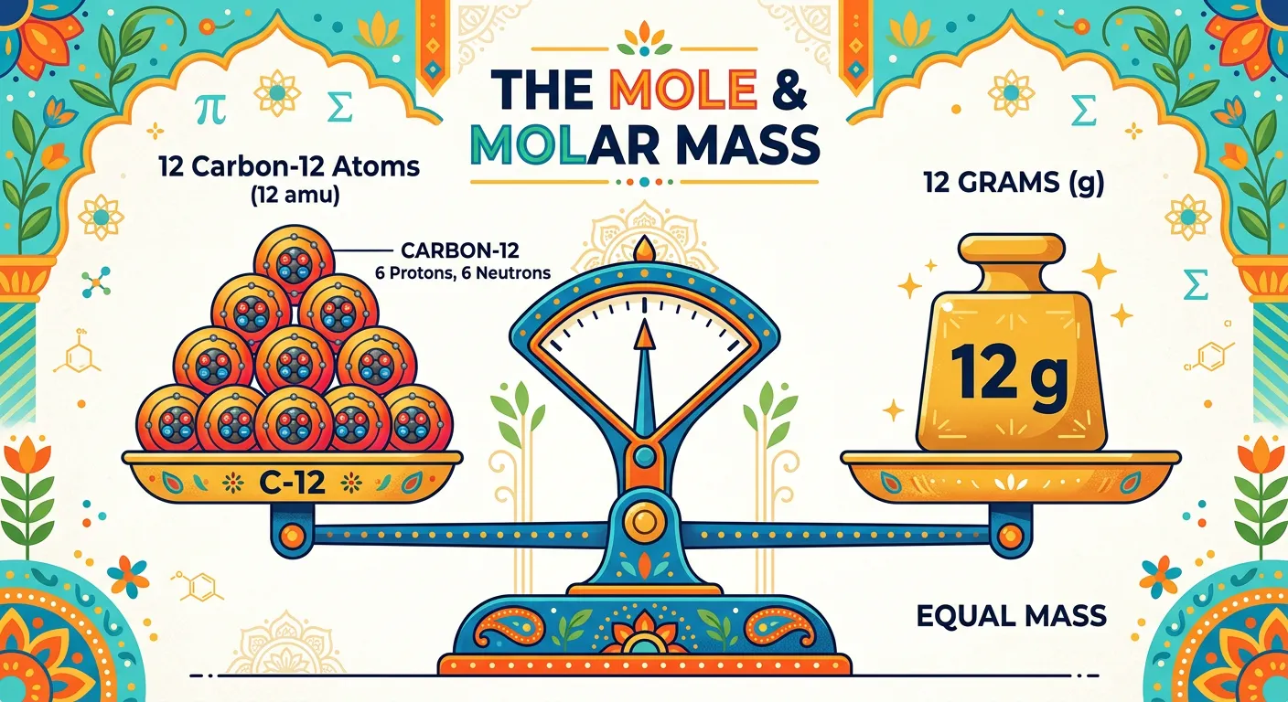 Molar mass comparison with Carbon-12
