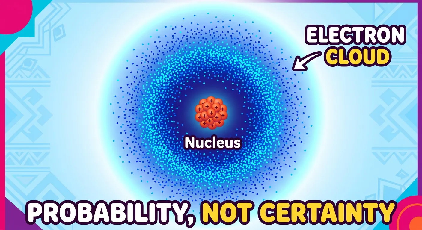 Illustration of the Electron Cloud around a nucleus