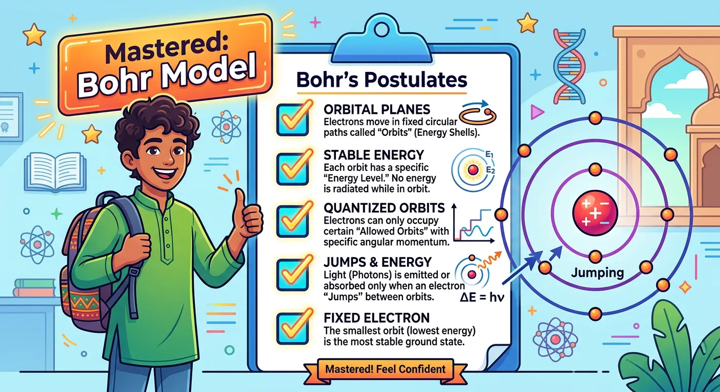Summary slide showing the successes and limitations of the Bohr model.